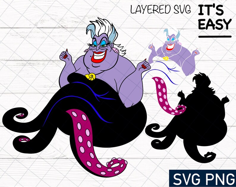 Download Layered svg files for cricut Ursula 3pcs Svg Little ...