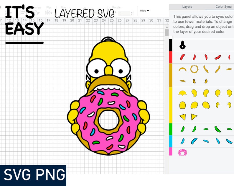 Download Homer Simpson donut svg file for cricut Homer Simpson ...