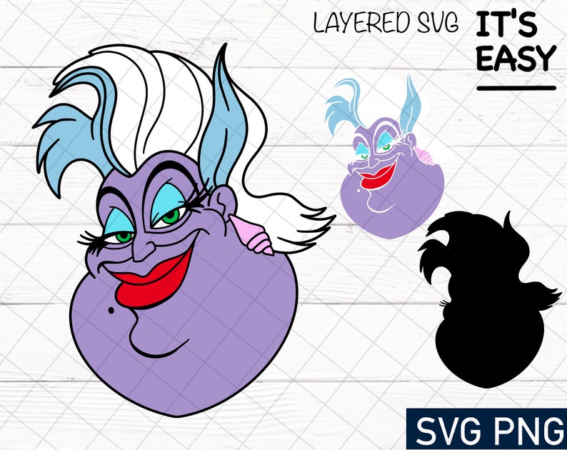 Download Layered svg files for cricut Ursula 3pcs Svg Little ...