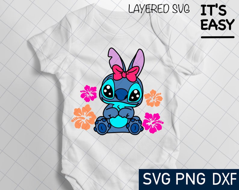 Download Cute Stitch SVG Cricut Silhouette Cut File Clipart Print ...