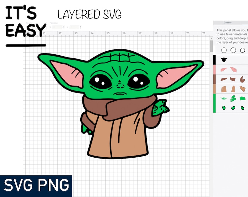Download Baby Yoda SVG and PNG Cricut Cut File Clipart SVG Stickers ...