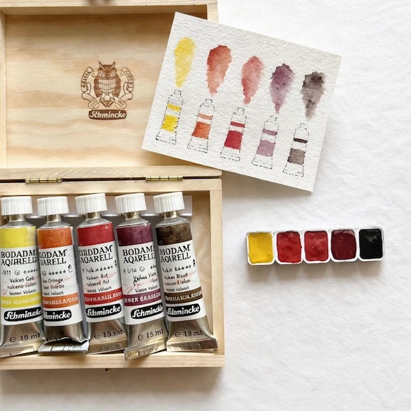 Schmincke Horadam Watercolor Super Granulation Volcano 1ml Quarter Pans set