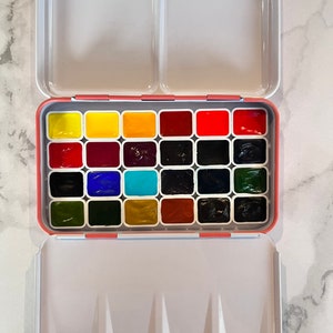 Schmincke Horadam Aquarell Artist Watercolors 24 of Quarter Pans Set