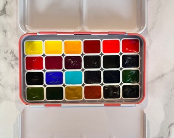 Schmincke Horadam Aquarell Artist Watercolors 24 of Quarter Pans Set