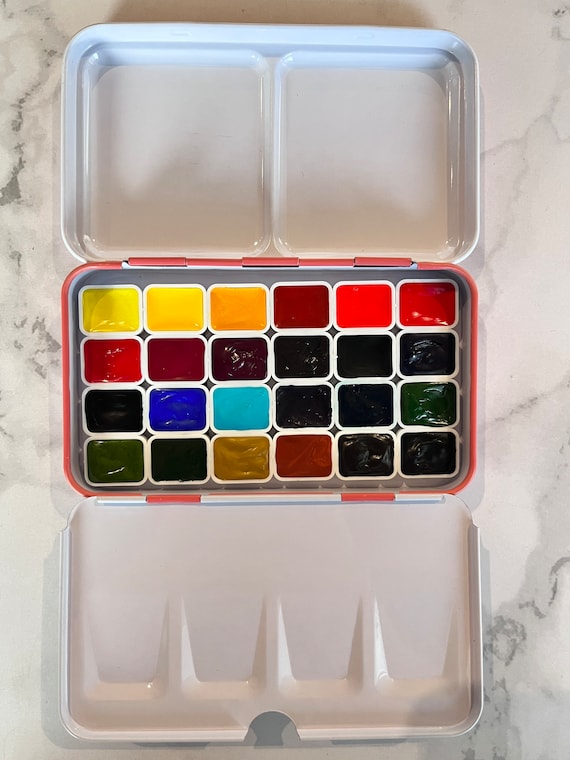 Schmincke Horadam Aquarell Artist Watercolors 24 of Quarter Pans Set 