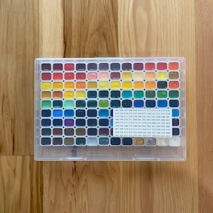 Ensemble d&#39;aquarelles pour artistes Holbein 0,5 ml × 108 couleurs à essayer avant d&#39;acheter