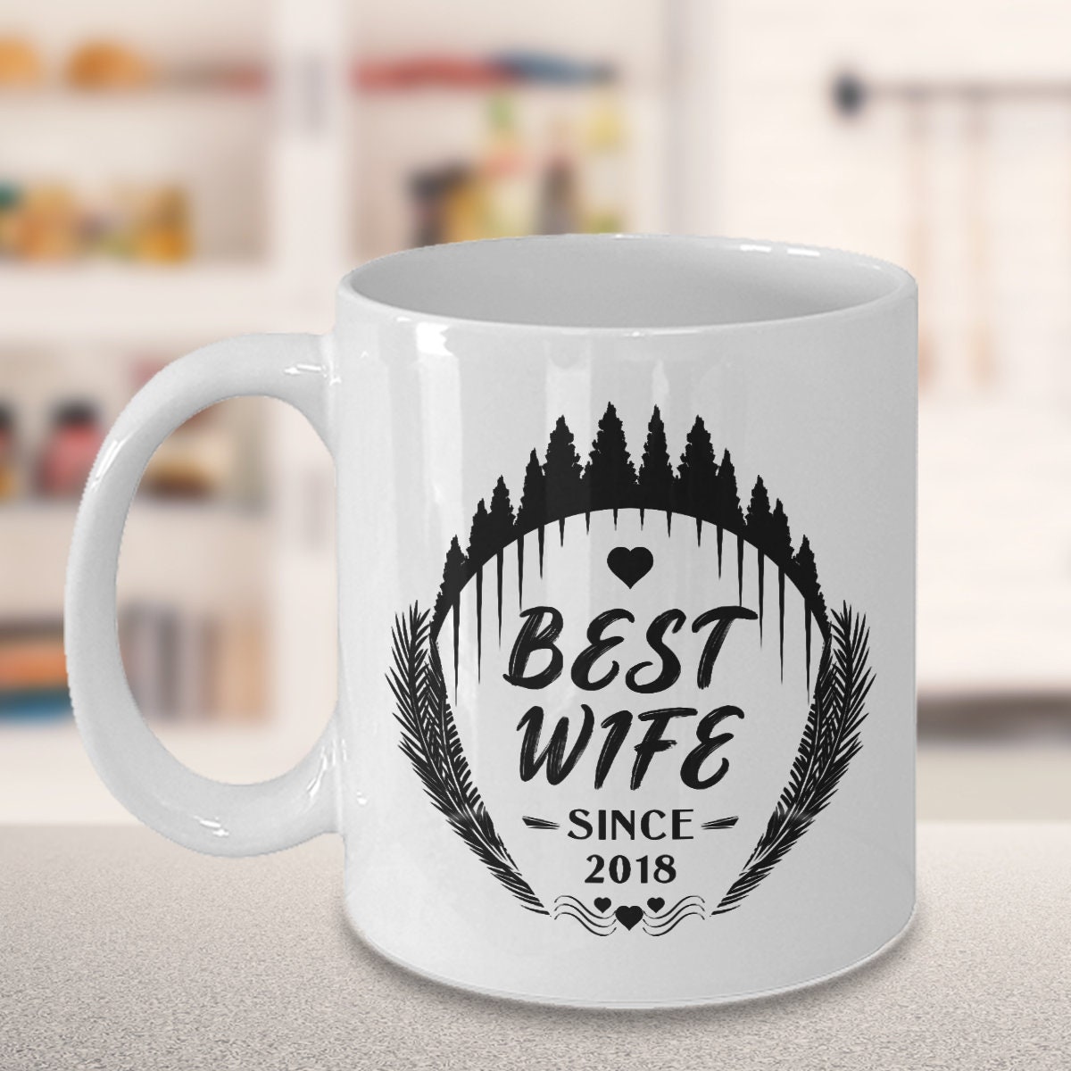Wife Coffee Mug Best Wife Since 2018 T For Wife Etsy