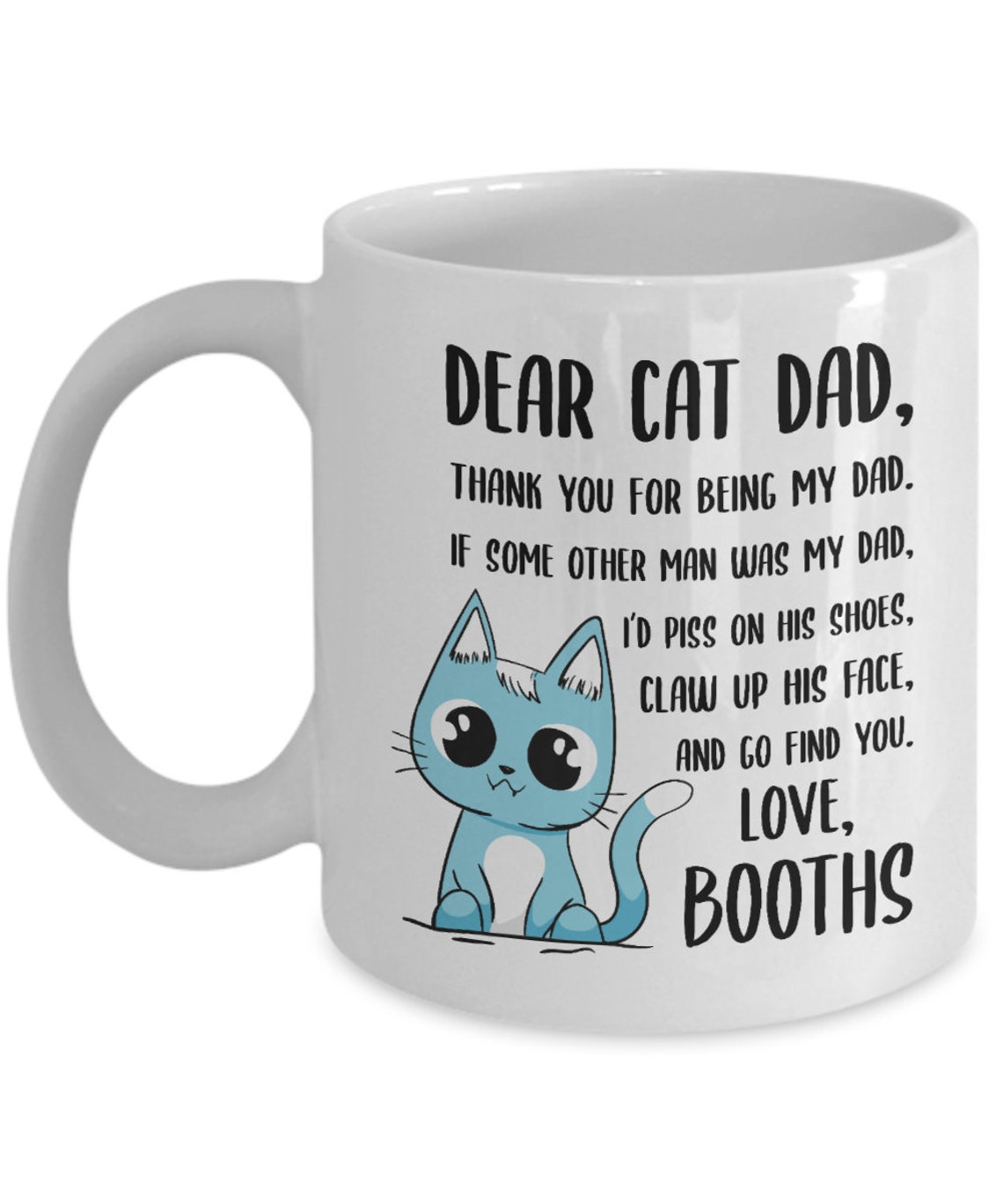 Personalized Cat Dad Coffee Mug Cat Dad Cat Dad Gifts Cup