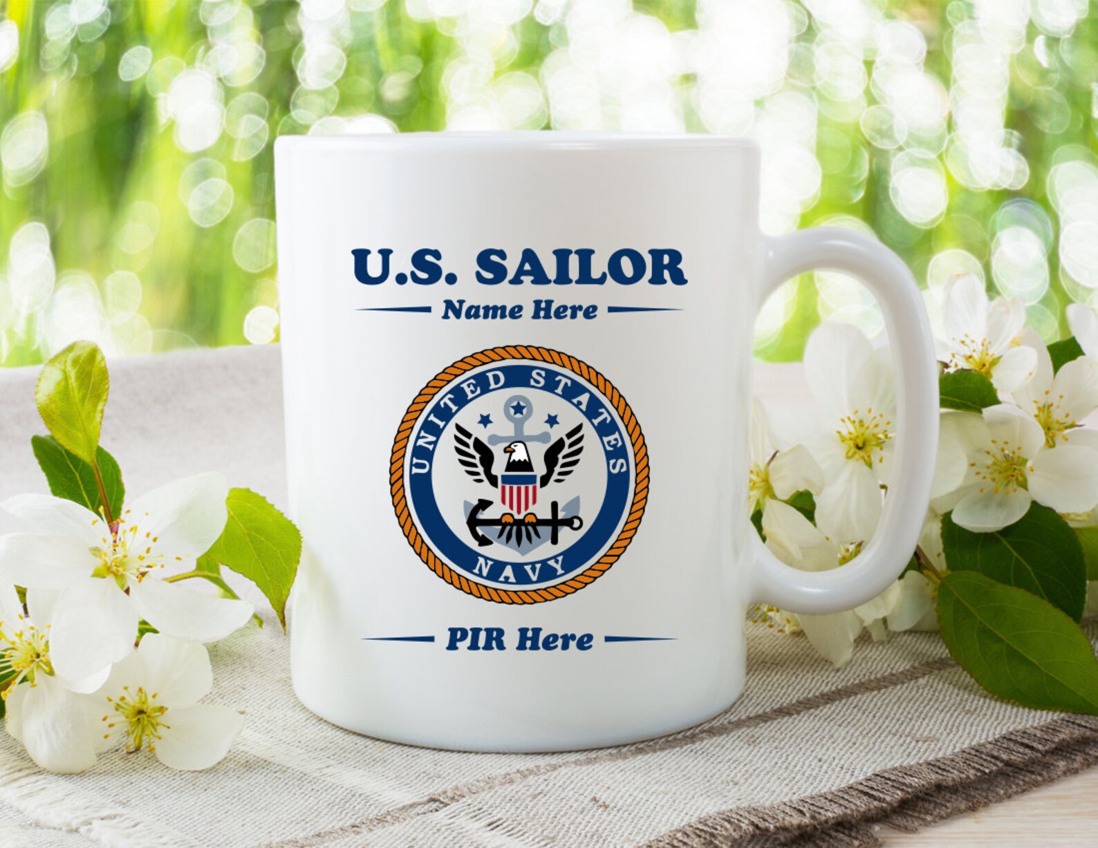 U.S. Navy Personalized Coffee Mug US Sailor United States Etsy