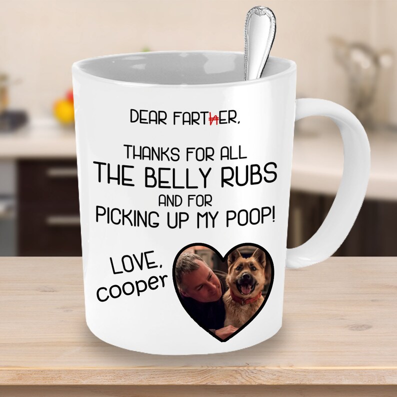 Dad & Dog Personalized Coffee Mug Dear Father Thanks for all Etsy