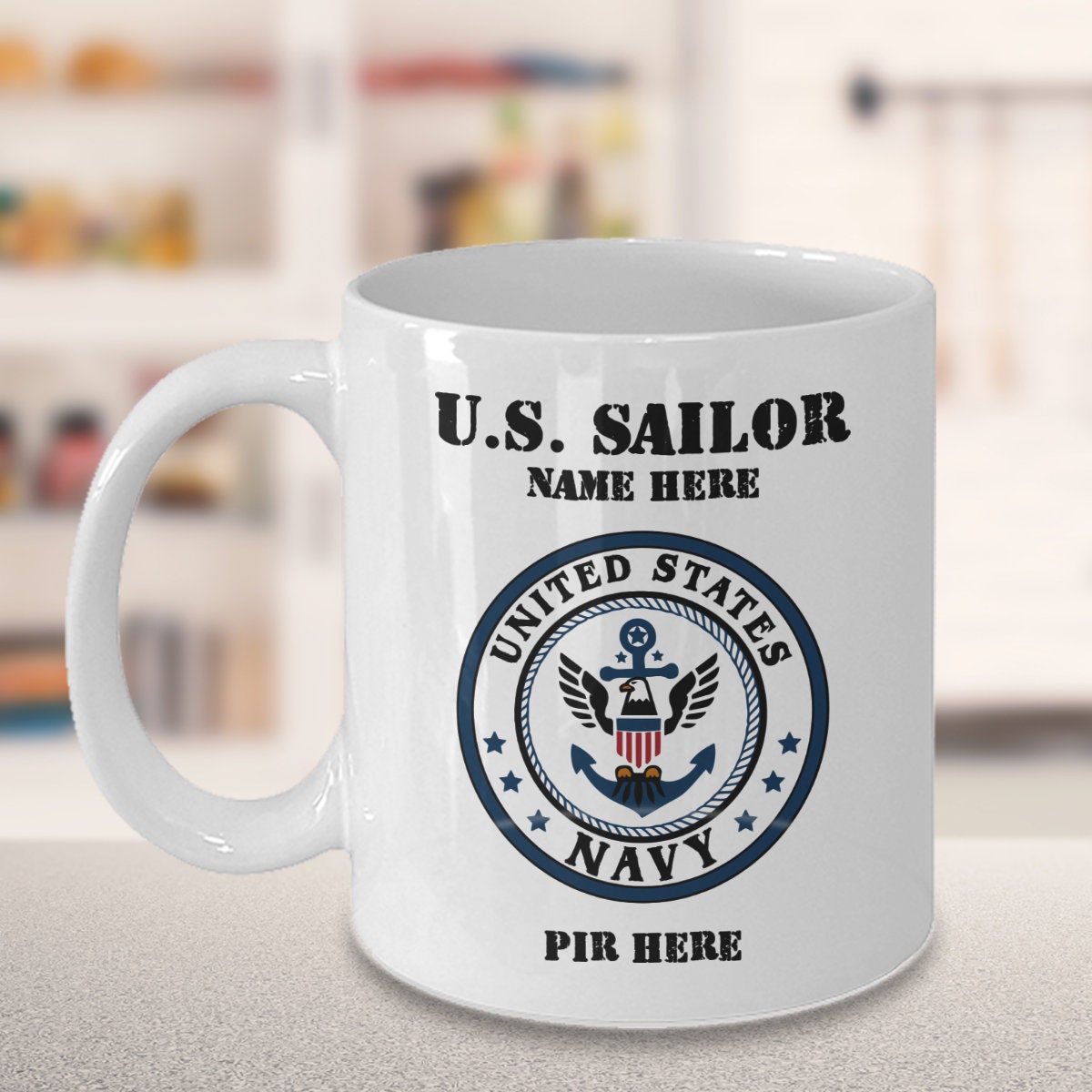 Personalized U.S. Navy Coffee Mug US Sailor United States Etsy