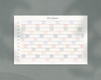 2025 Planner - Year at a Glance - Large Year Wall Planner - Large Desk Calendar - 2025 Year Planner - 2025 Monthly Planner - Year Calendar