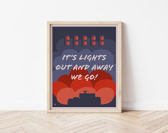 FORMULA 1 - It&#39;s lights out and away we go! - F1 Poster - Illustration Print - Motorsport Art - F1 Gift - Formula 1 Poster