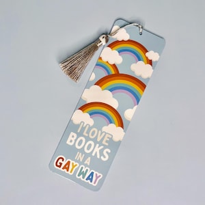 I LOVE BOOKS in a Gay Way - Gay Bookmark - LGBTQ Bookmark - Book Lover Bookmark - Library Bookmark - Queer Bookmark - Book Club Gift - Books