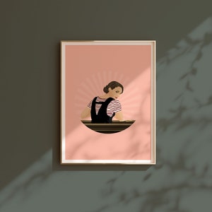 FLEABAG - Phoebe Waller-Bridge - Stampa di illustrazione moderna minimalista / Poster TV / Poster Fleabag / Regalo Fleabag / Regali per lei
