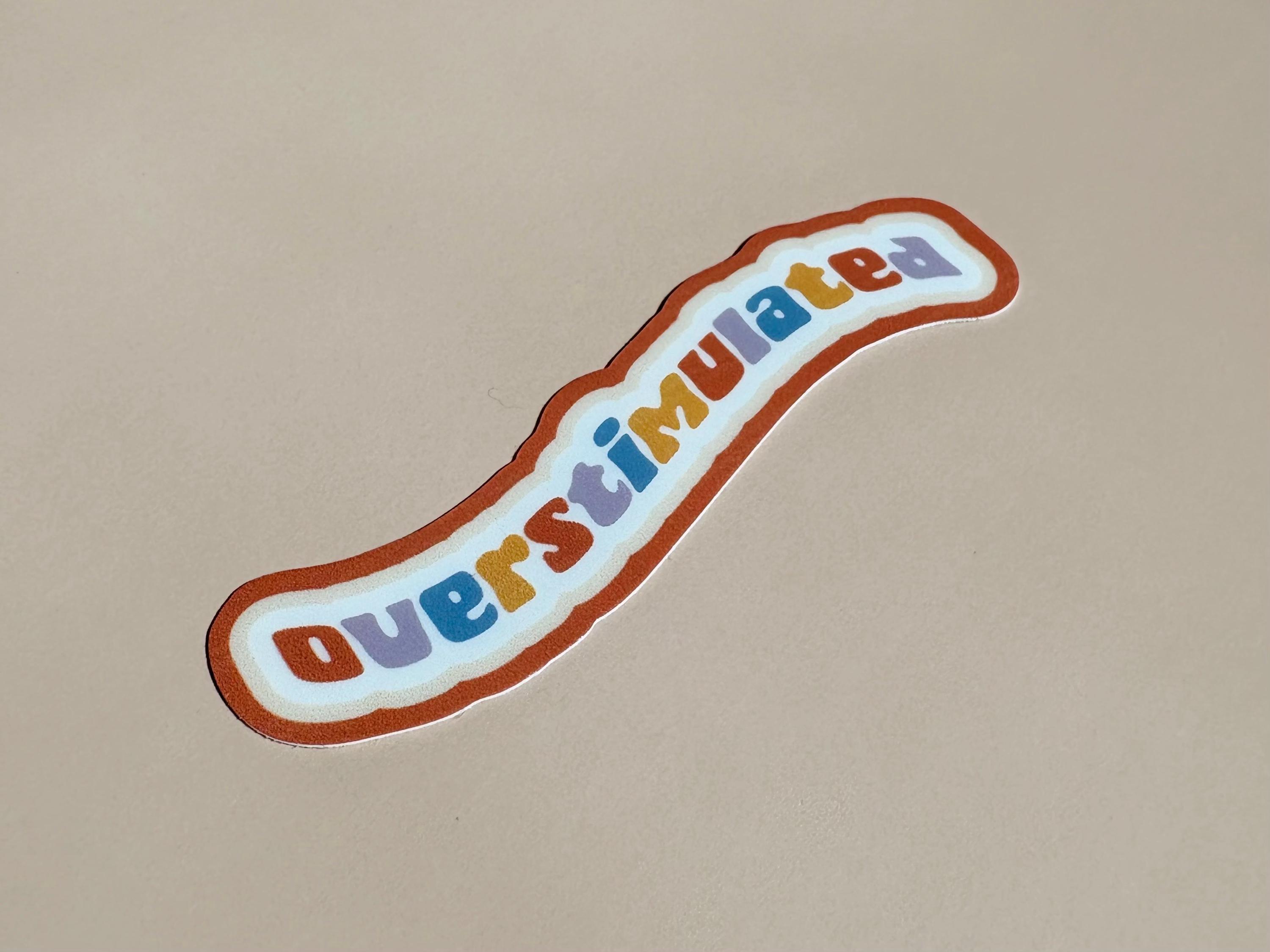 OVERSTIMULATED STICKER - Introvert Gift - Social Anxiety - Sensitive ...