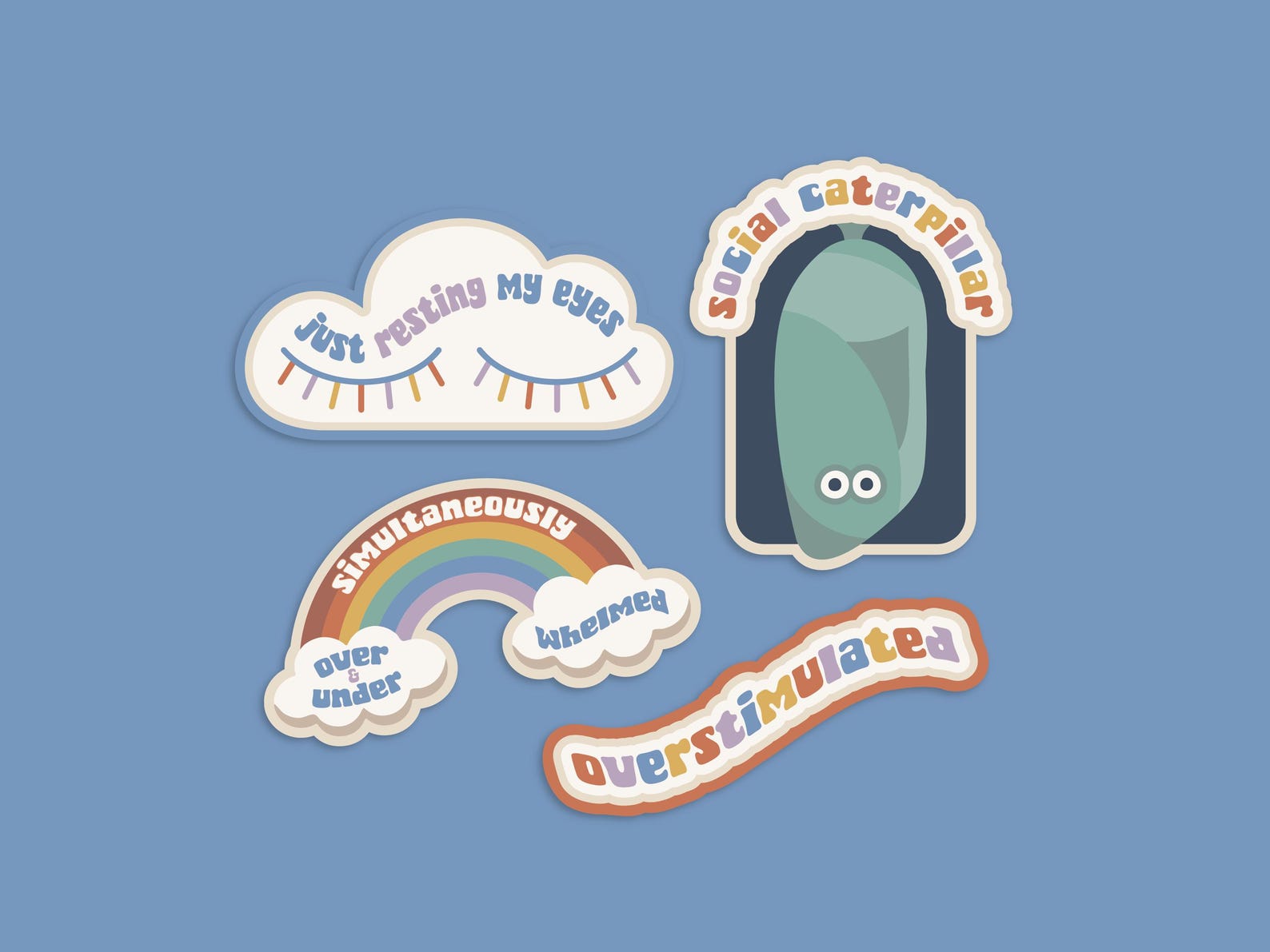 OVERSTIMULATED STICKER - Introvert Gift - Social Anxiety - Sensitive ...