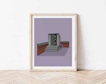 THE ROOM - Tommy Wiseau Rooftop - Minimalist Modern Illustration Print | TV Poster | Movie Poster | Modern Wall Art | The Disaster Artist
