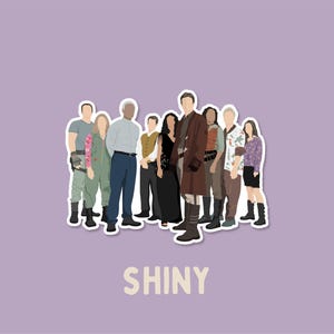 FIREFLY STICKER - Malcolm Reynolds - Browncoat - Serenity - Space Western - Summer - Joss Whedon - Sci-Fi Sticker - Firefly Gift - Shiny