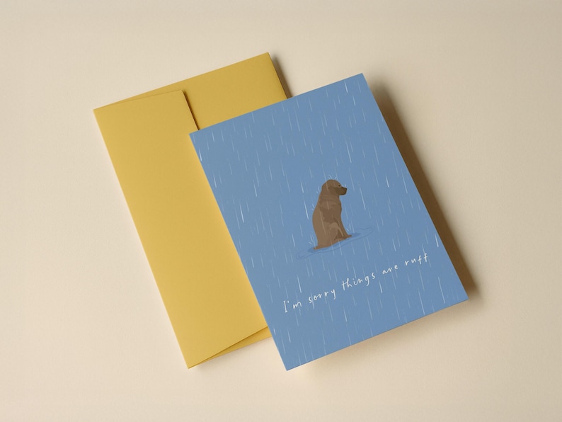 RUFF - Sympathy Card - Grief Support Card - Friend Card - Thinking of You - Breakup Card - Pet Loss Card - Here for You - Divorce Card image 6