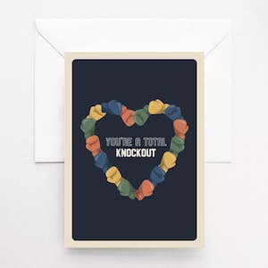 YOU&#39;RE A TOTAL K.O. - Cute Boxing Card - Boxing Greeting Card - Kickboxing - Boxing Gloves - Gift for Boxer - Knock Out - Boxing Valentine
