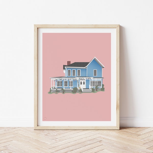 STARS HOLLOW HOME - Lorelai - Rory - Café - Impressão de casa em Connecticut - Residência Gilmore - Impressão de arte de programa de TV - Luke - Presente de inauguração