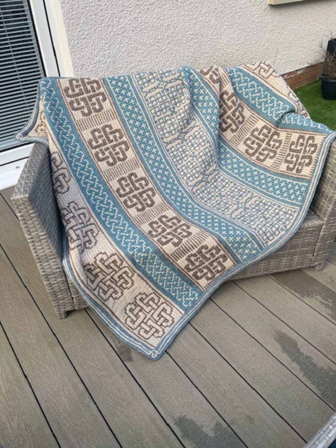 Celtic Love Mosaic Crochet Blanket Etsy