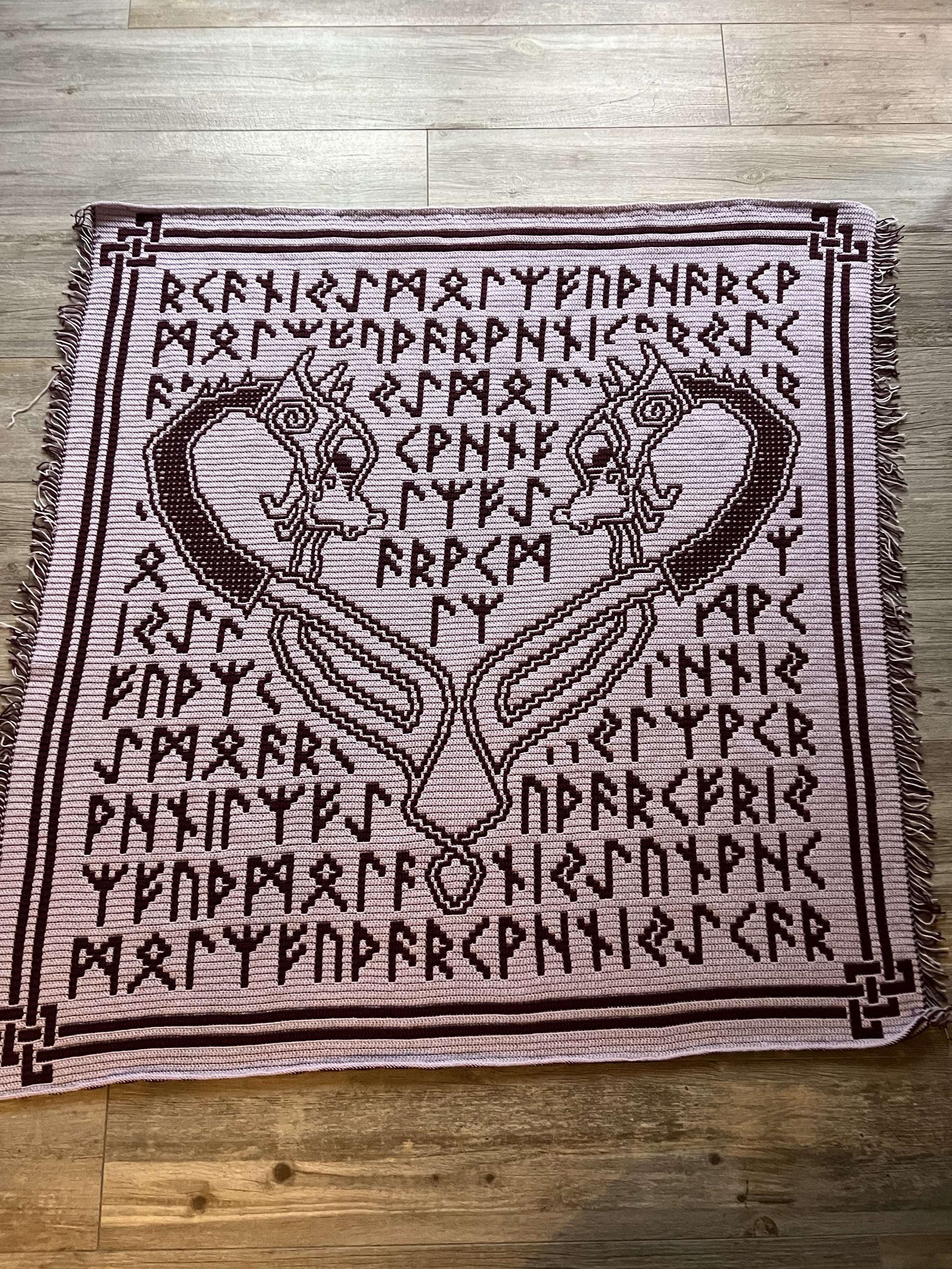 Crochet Runes Viking Runes Blanket Crochet Pattern (PDF Pattern) - Etsy