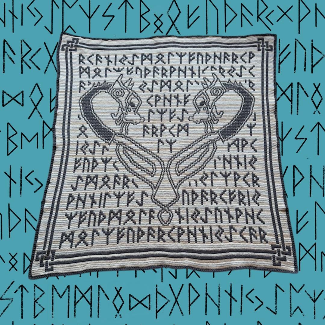 Crochet Runes Viking Runes Blanket Crochet Pattern (PDF Pattern) - Etsy Australia