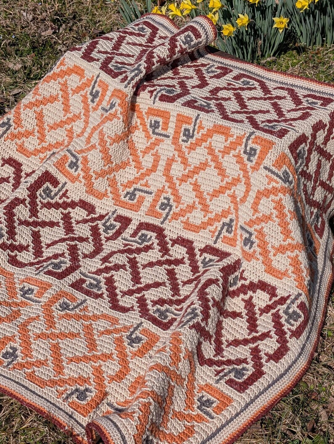 Celtic Tangles Crochet Blanket - Etsy