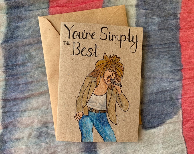 Tina Turner Youre Simply the Best Card Etsy