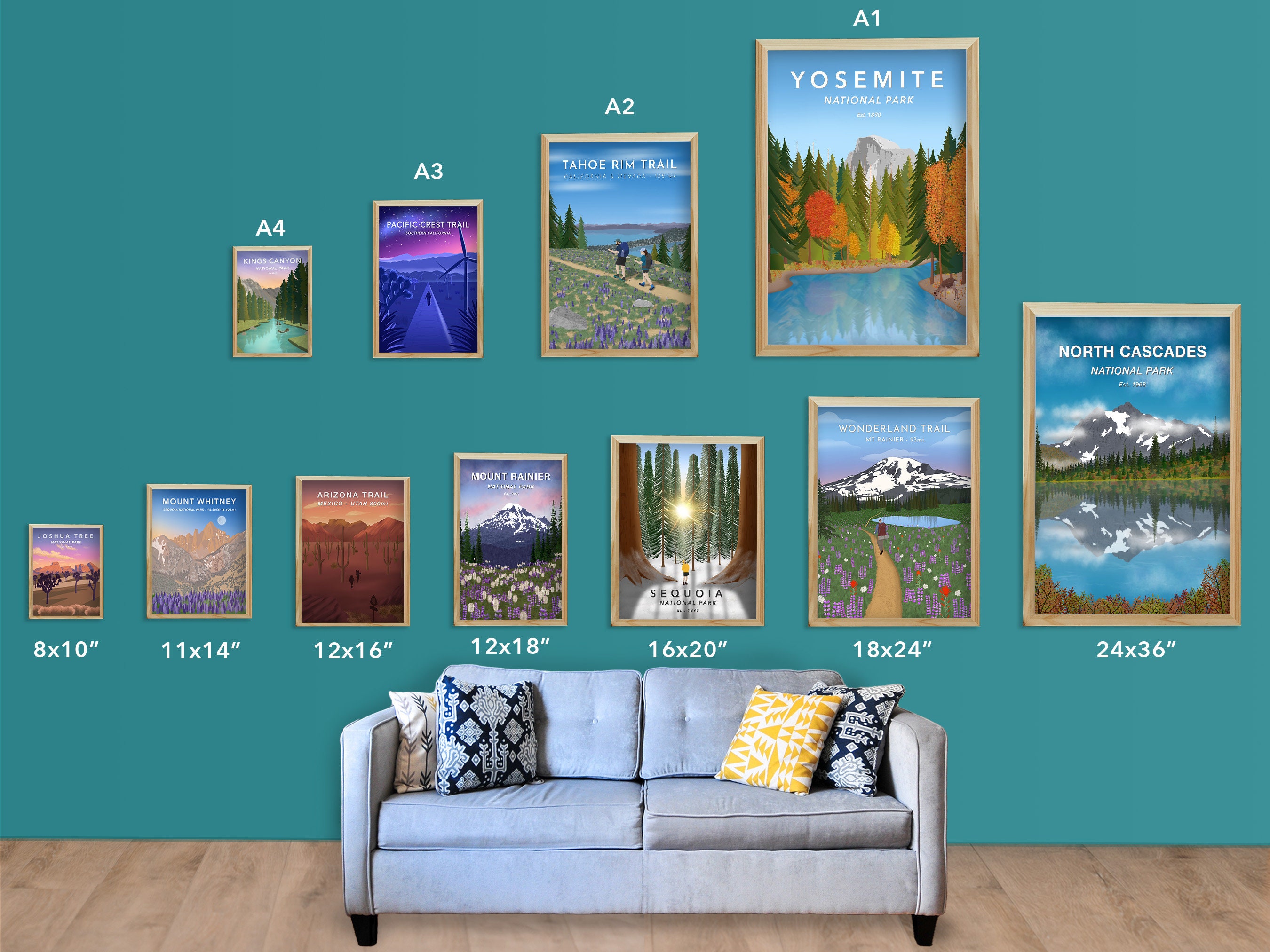 The Overland Track Poster Cradle Mountain Tasmania Travel - Etsy Australia