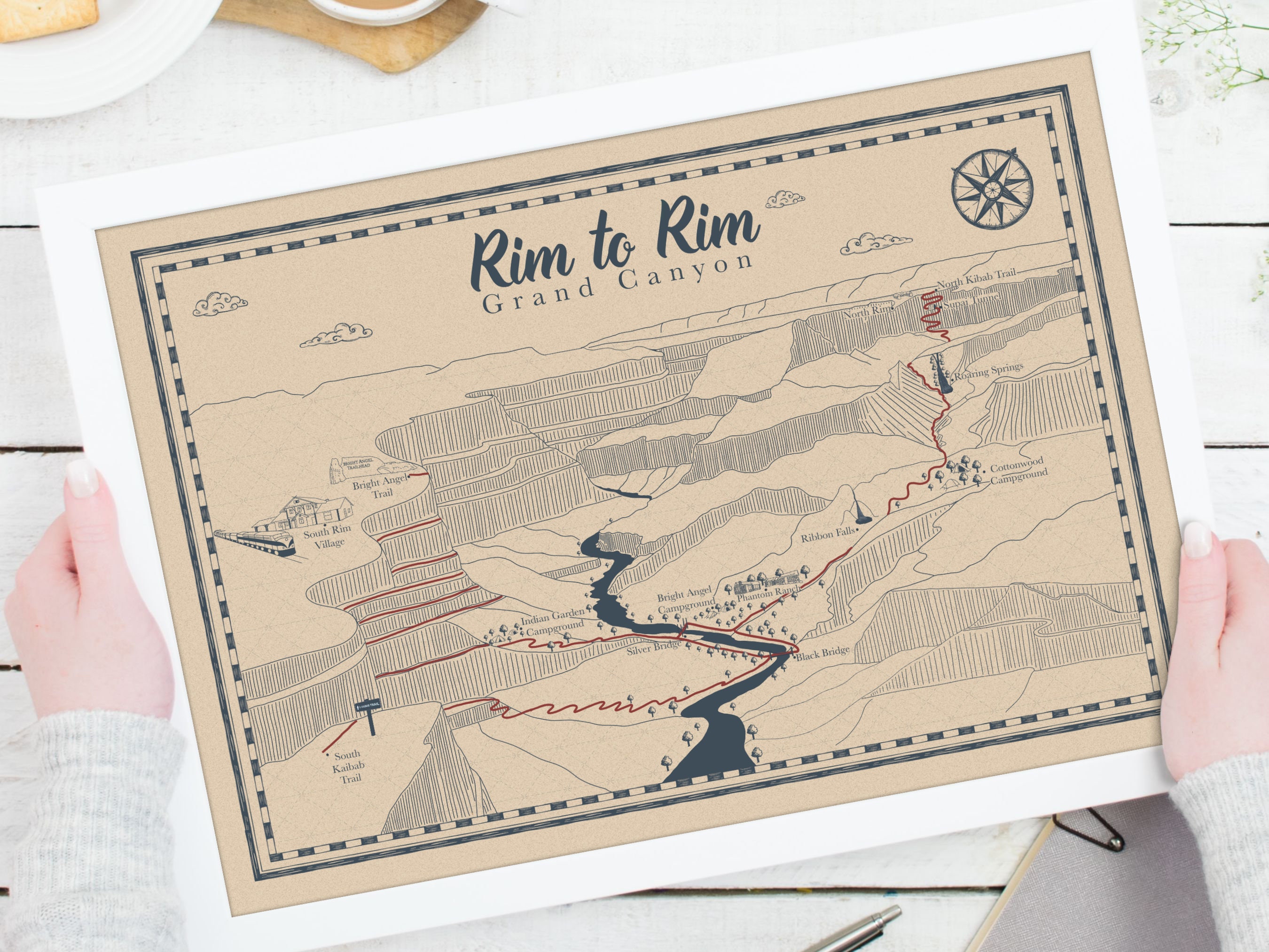 Rim to Rim Trail Map Illustrated - Il Fullxfull.4609753719 2omn 
