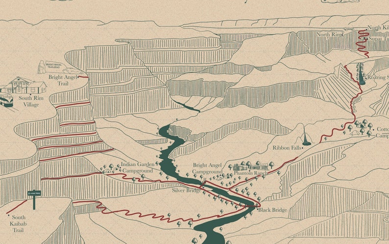 Rim to Rim Trail Map Illustrated - Il 794xN.4562410258 7b9m  rim to rim trail map