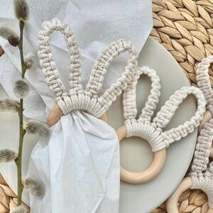 Makramee Serviettenringe Ostern Osterdekoration Boho 2er Set