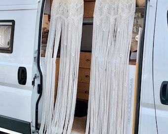 Macrame Curtain Boho Decoration Camper Van Motorhome Caravan Wedding Handmade Macrame Curtain Camper Van Wedding Boho Nature