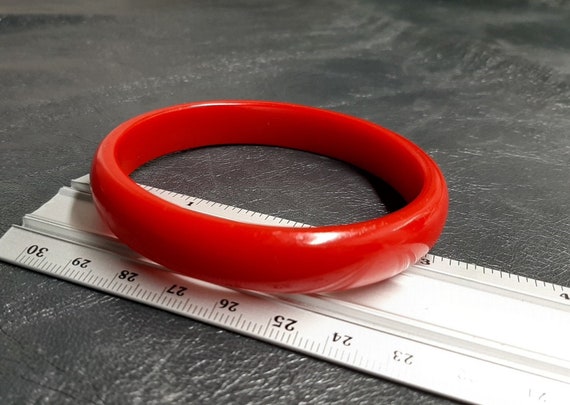 1930s Authentic Cherry Red Bakelite Bangle Collec… - image 3