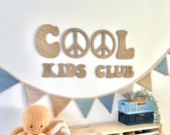 Cool kids club boys bedroom wall art nursery, playroom, nursery bedroom. Boho Scandi Style | ikea trofast ikea hack |  boyhood peace