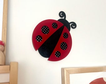 Rattan ladybird ladybug wall or shelf decor | Woodland decor | Nursery Decor |