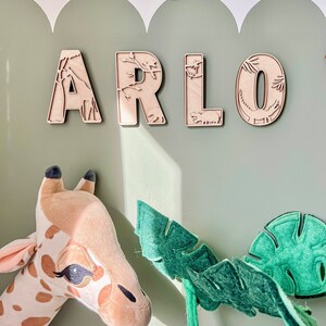 Layered Wooden Safari Letters | Safari Nursery Decor | Personalised kids | Where the wild ones play | Safari Name |