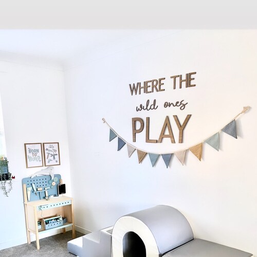 Xylolfsty Playroom Wall Decor, Where The Wild Ones Play Room