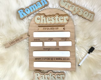 Back to school | first day of school | first day nursery | preschool | kids photo prop personalised |