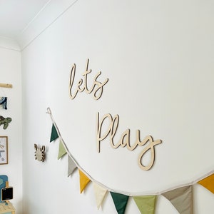 Let’s Play | Playroom decor | Safari Decor | Jungle Themed | Wall Quote