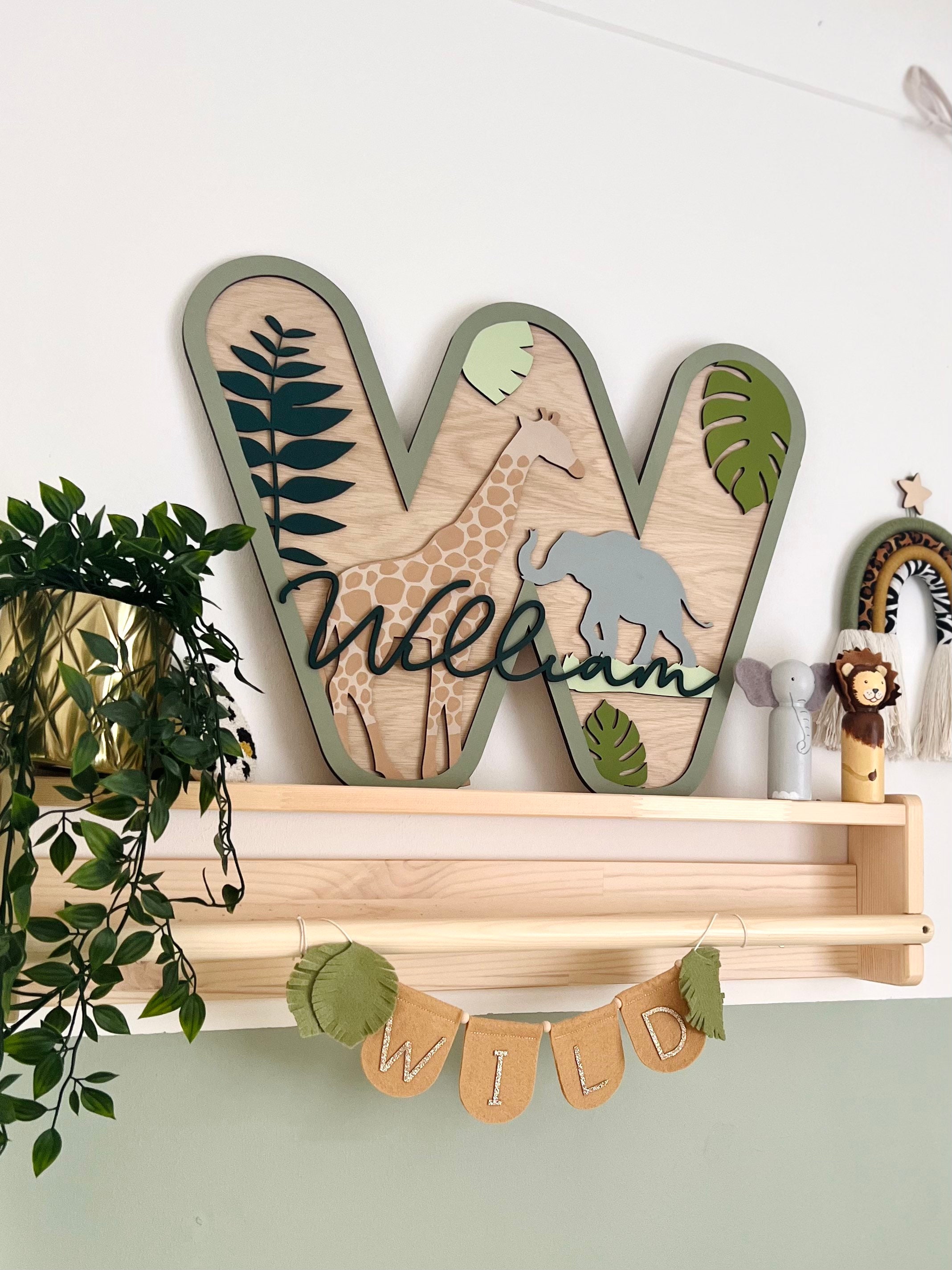 King of the JUNGLE Wall Lettering Nursery/playroom Decor 