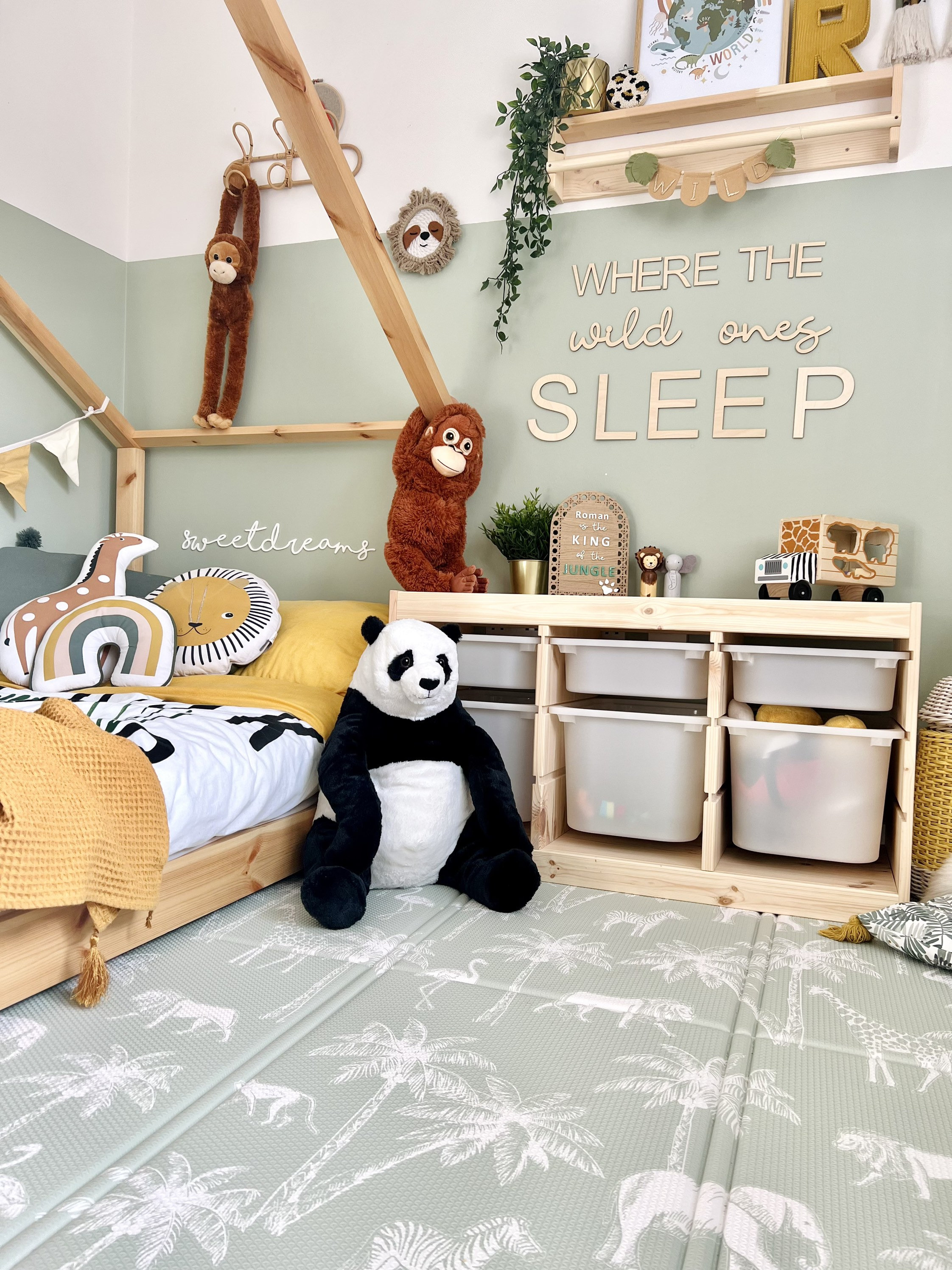 Safari Decor Where the Wild Ones Sleep Quote Wall Art for Nursery