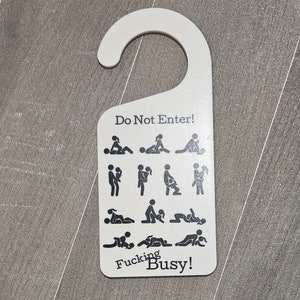 Rude door hanger adult humour, couples, same sex couple