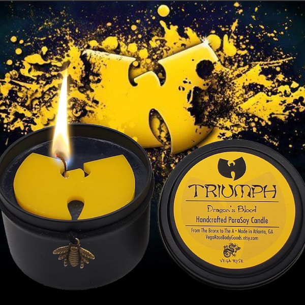 TRIUMPH (2 styles) | Wu-Tang Clan | Rap Hip Hop 90s Old School | Luxury ParaSoy Candle | Gift-Boxed | Wu Tang Collectible
