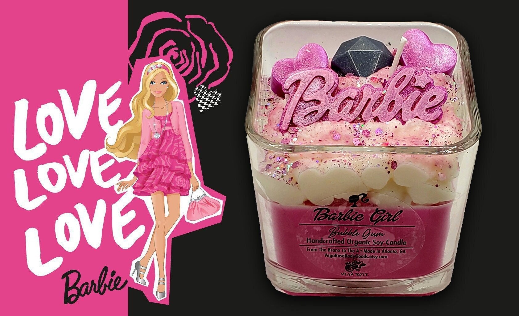 Truly Barbie Mini Purse, Pink, Vegan