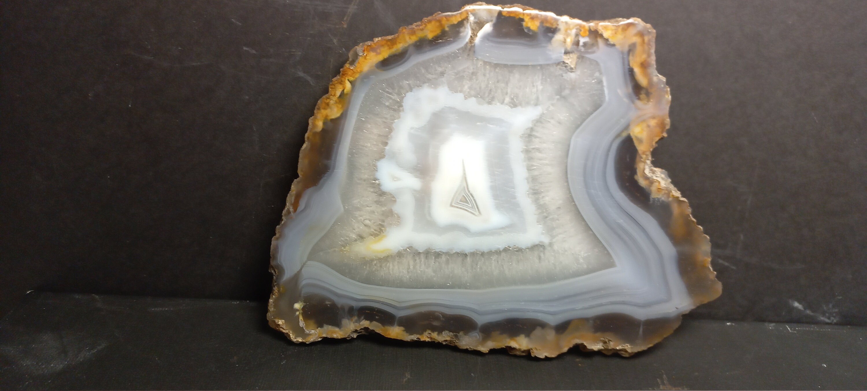 Tranche D Agate Bleu Gris