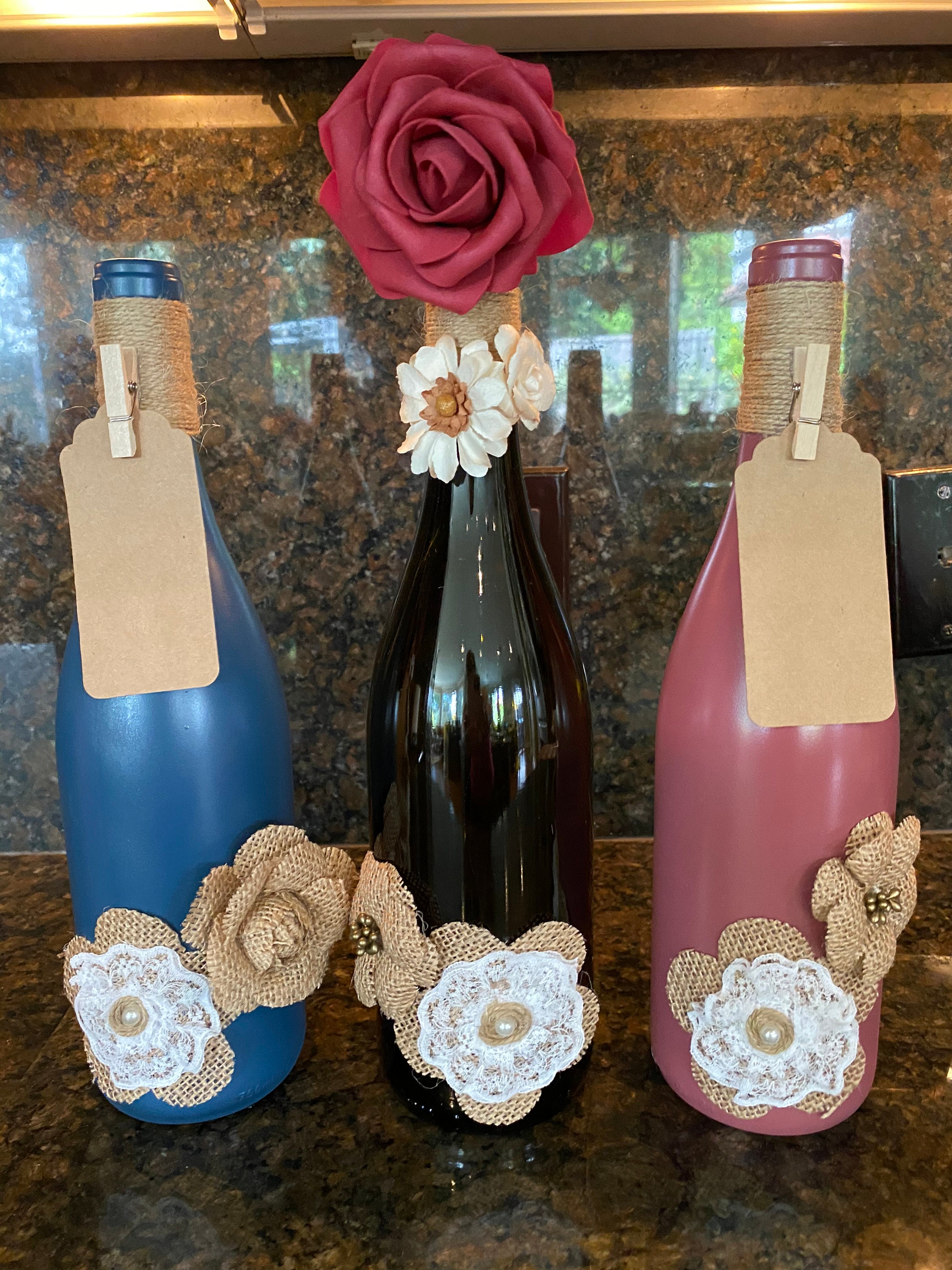 Wine Bottle Display Customizable Etsy